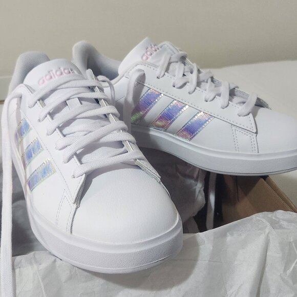 Iridescent Adidas Grand Court Shoes - Picture 1 of 7